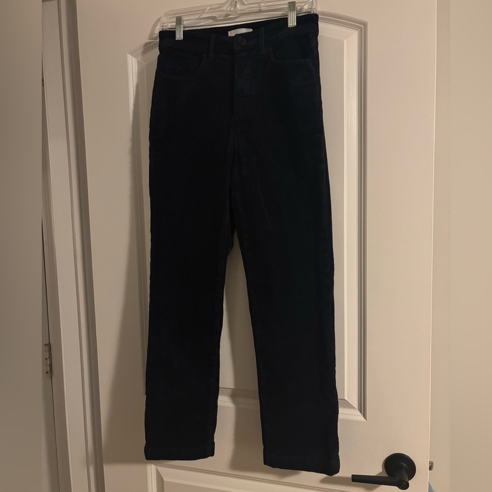 LOFT Navy straight Corduroy Pants